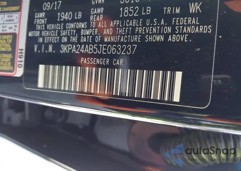 2018 Kia Rio Lx from USA, damaged, VIN 3KPA24AB5JE063237